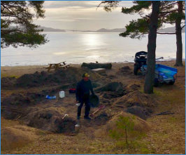 Pilarene for bjelkelaget støypes 